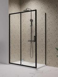 Radaway Zuhanykabin, Radaway Premium Pro Black KDJ szögletes fekete zuhanykabin 130x100 átlátszó balos