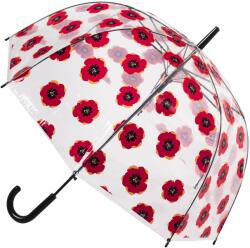 Blooming Brollies Umbrelă transparentă cu tijă pentru femei Clear Dome Stick With A Poppy Design POESPOP