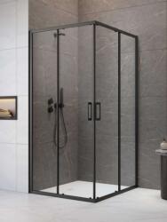 Radaway Zuhanykabin, Radaway Premium Pro Black KDD szögletes fekete zuhanykabin 80x80 átlátszó