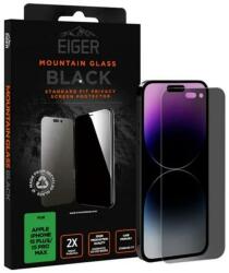 Eiger Folie de protectie Eiger Sticla 2.5D Mountain Glass Privacy pentru iPhone 15 Plus / 15 Pro Max (Negru) (EGMSP00247)