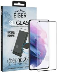 Eiger Folie Protectie Sticla Temperata Eiger 3D Case Friendly EGSP00699 pentru Samsung Galaxy S21 Ultra (Transparent/Negru) (EGSP00699)