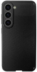 DEVIA Husa de protectie Devia Carbon Fiber Texture Shockproof pentru Samsung Galaxy S23 Plus, Negru (DVHCFSSGS23PN)