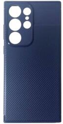 DEVIA Husa de protectie Devia Carbon Fiber Texture Shockproof pentru Samsung Galaxy S23 Ultra, Albastru (DVHCFSSGS23UA)
