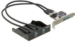 Delock 2+2x USB 3.0 bővítő kártya PCIe + front panel (61893)