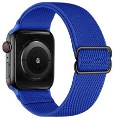 Mybandz APW383005 állítható hosszúságú rugalmas szövet óraszíj Apple Watch-hoz kék, 38 - 40 mm (APW383005) - ebolt