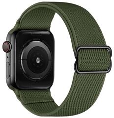 Mybandz APW423003 állítható hosszúságú rugalmas szövet szíj Apple Watch-hoz khaki, 42 - 45 mm (APW423003) - ebolt