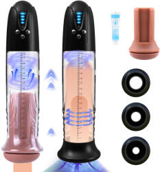 Paloqueth Powerfull Automatic Penis Pump with 3D Texture Sleeve Brown