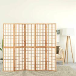 vidaXL 5-paneles japán stílusú összecsukható paraván 200 x 170 cm (352085) - pepita
