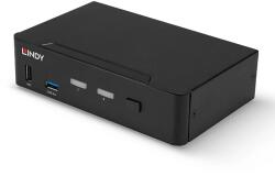 LINDY 2 Port DisplayPort 1.4 USB 3.0 & Audio KVM Switch (39312)