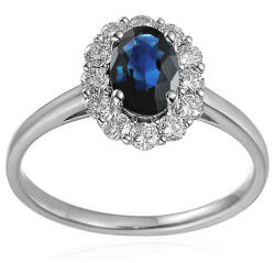 Heratis Forever Gyűrű zafírral és gyémánttal fehér aranyból 0.400 ct IZBR362A