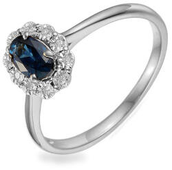 Heratis Forever Gyűrű zafírral és gyémánttal fehér aranyból 0, 030 ct IZBR455AZ
