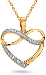 Arany gyémánt medál Infinity Heart 0, 120 ct KU1527