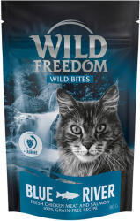  Wild Freedom 80g Wild Freedom Snack - Wild Bites Blue River - csirke & lazac macskasnack rendkívüli árengedménnyel