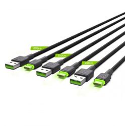 Green Cell GC Ray USB-A - USB-C adat és töltőkábel 3db 2m (KABGCSET03) (KABGCSET03) (KABGCSET03)