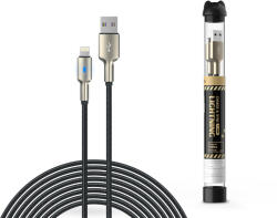DEVIA USB - Lightning adat- és töltőkábel 1 m-es vezetékkel - Devia Tube Mars Series Cable With Lightning - 5V/2, 1A - fekete (ST378102)