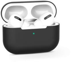 Haffner Szilikon védőtok Apple AirPods Pro 1/2 fülhallgatóhoz - fekete - ECO csomagolás (FN0513)