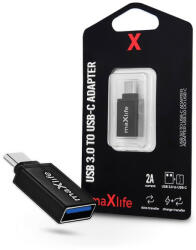 MaxLife USB - USB Type-C OTG adapter - Maxlife USB 3.0 To USB-C Adapter - 2A - fekete (TF-0130)