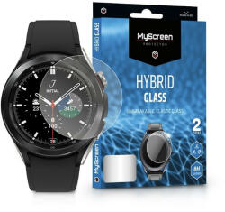 MyScreen Protector Samsung Galaxy Watch 4 Classic (46 mm) rugalmas üveg képernyővédő fólia - MyScreen Protector Hybrid Glass - 2 db/csomag - átlátszó (LA-2288)