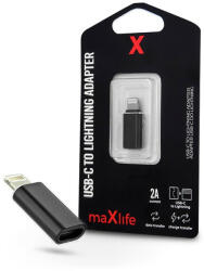 MaxLife USB Type-C - Lightning adapter - Maxlife USB-C To Lightning Adapter - 2A - fekete (TF-0128)