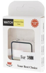 Apple Watch Series 1, 2, 3 38mm okosóra műanyag tok képernyővédővel, átlátszó