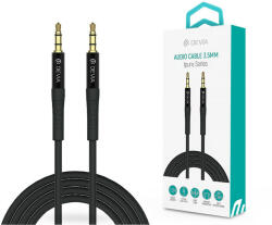 DEVIA 3, 5 - 3, 5 mm jack audio kábel 1 m-es vezetékkel - Devia Series iPure AUX Audio Cable - fekete (ST365669)