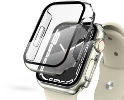 Haffner Apple Watch 7/Series 8 (41 mm) védőtok beépített edzett üveggel - DEFENSE 360 - átlátszó (ECO csomagolás) (FN0287)