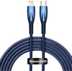 Baseus Glimmer Series USB-C to Lightning adatkábel, töltőkábel, kék (20W, fonott 2m, CADH000103)