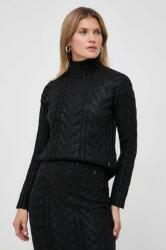 GUESS pulover din amestec de lana femei, culoarea negru, cu turtleneck 9BYX-SWD0GN_99X