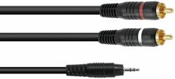 Omnitronic Adaptercable 3.5 Jack/2xRCA 0, 5m Black