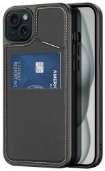 Dux Ducis tel-szalk-19296952121 DUX DUCIS Rafi II Mag Apple iPhone 15 tok, MagSafe, bankkártya tartóval, fekete (tel-szalk-19296952121)