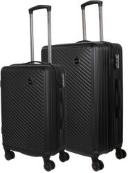 HaChi Boston Pro fekete 4 kerekű közepes bőrönd és nagy bőrönd (Boston-PRO-M-L-fekete)