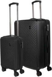 HaChi Boston Pro fekete 4 kerekű kabinbőrönd és nagy bőrönd (Boston-PRO-S-L-fekete)