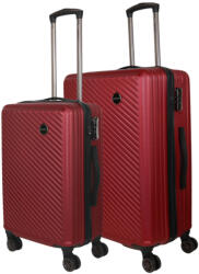 HaChi Boston Pro bordó 4 kerekű közepes bőrönd és nagy bőrönd (Boston-PRO-M-L-bordo)