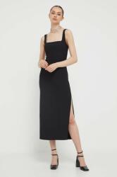 Abercrombie & Fitch ruha fekete, midi, testhezálló - fekete XL - answear - 28 990 Ft