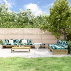 vidaXL Set mobilier de grădină cu perne, 6 piese, lemn de pin tratat (3186129) - maryon