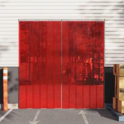 vidaXL Perdea pentru ușă, roșu, 300 mmx2, 6 mm 25 m, pvc (153869) - maryon