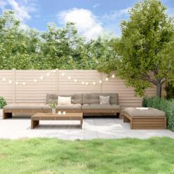 vidaXL Set mobilier grădină cu perne, 5 piese, maro miere, lemn masiv (3186147) - maryon