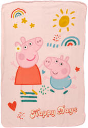 Patura pentru copii fleece roz PEPPA PIG 100x140 cm