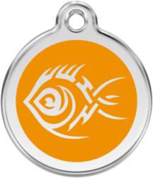 Red Dingo Rozsdamentes törzsi halak mintás acél biléta narancssárga