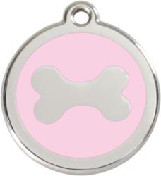 Red Dingo Rozsdamentes vízsz. csont mintás acél biléta rózsaszín