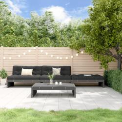 vidaXL Set mobilier grădină cu perne, 4 piese, gri, lemn masiv (3186139) - maryon