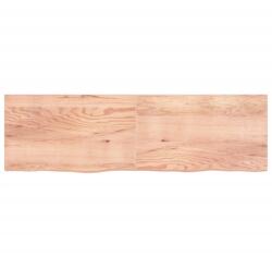 vidaXL Raft perete maro deschis 200x60x4 cm lemn masiv stejar tratat (363730) Raft