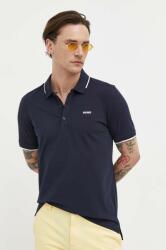 HUGO poló sötétkék, férfi, sima - sötétkék M - answear - 27 990 Ft