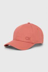 Calvin Klein pamut baseball sapka rózsaszín, nyomott mintás, K60K612000 - rózsaszín Univerzális méret