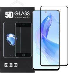 Honor 90 Lite 5G üvegfólia, tempered glass, előlapi, 5D, edzett, hajlított, fekete kerettel