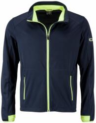 James & Nicholson (Daiber) Férfi sportos softshell kabát JN1126 - Sötétkék / élénk sárga | XXL (1-JN1126-1745859)