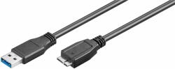 Goobay USB 3.0 (apa) - Micro USB 3.0 (apa) kábel, 0, 5 m, fekete