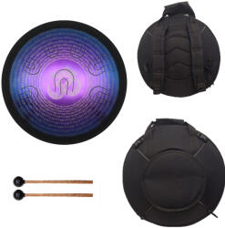  Tongue Drum din Otel - Handpan - Om - D minor 9 Note - 14 Inch/35.56 cm - 1 Buc Castron