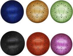 Tongue Drum din Otel - Handpan Multicolor 7 Note - 12 Inch/30.48 cm - 1 Buc