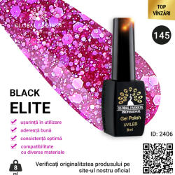Global Fashion BLACK ELITE 145 Gel Lacquer, Global Fashion 8 ml
